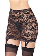 Lace skirt with attached garters, plus size